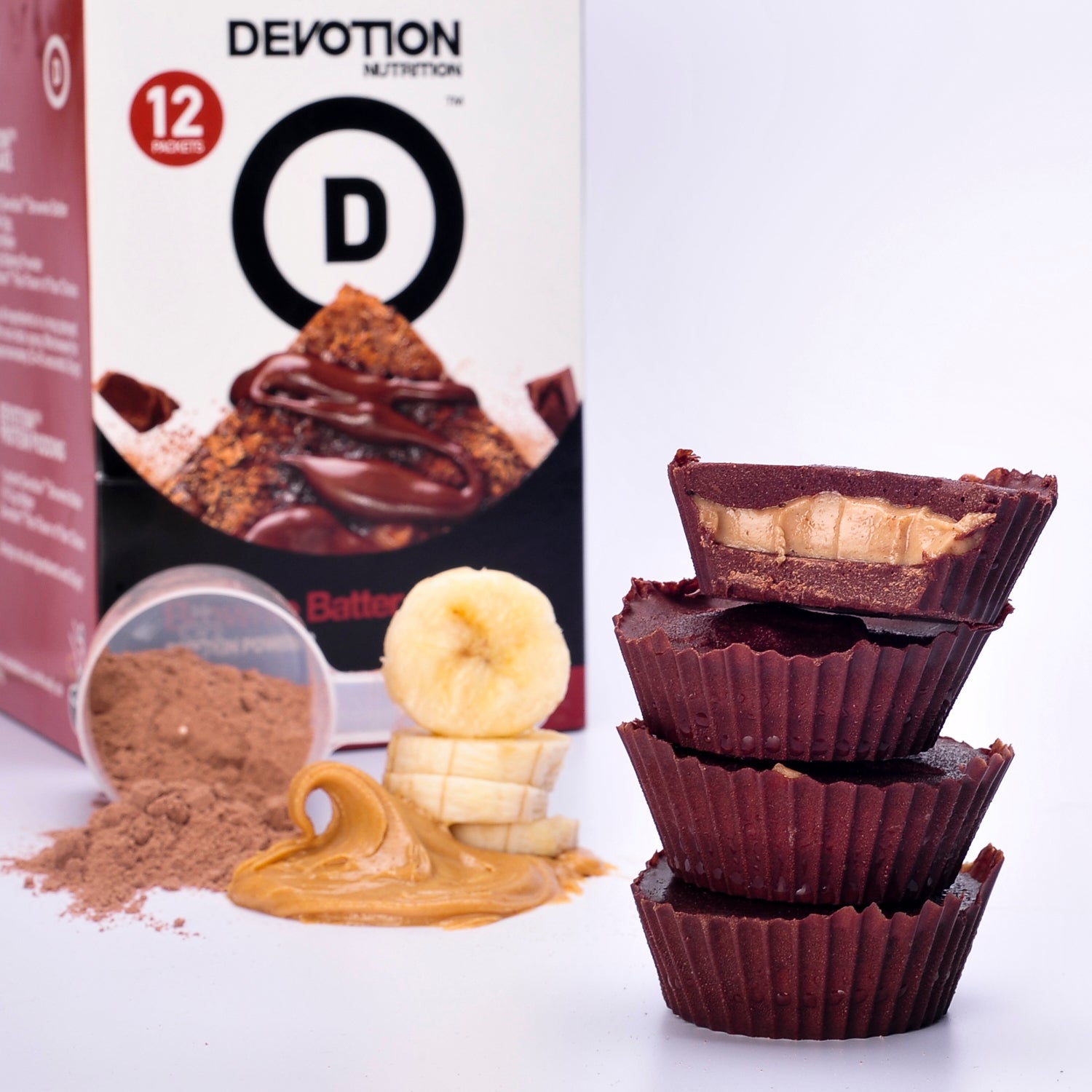 Brownie Batter Chunky Monkey Cups - Devotion Nutrition