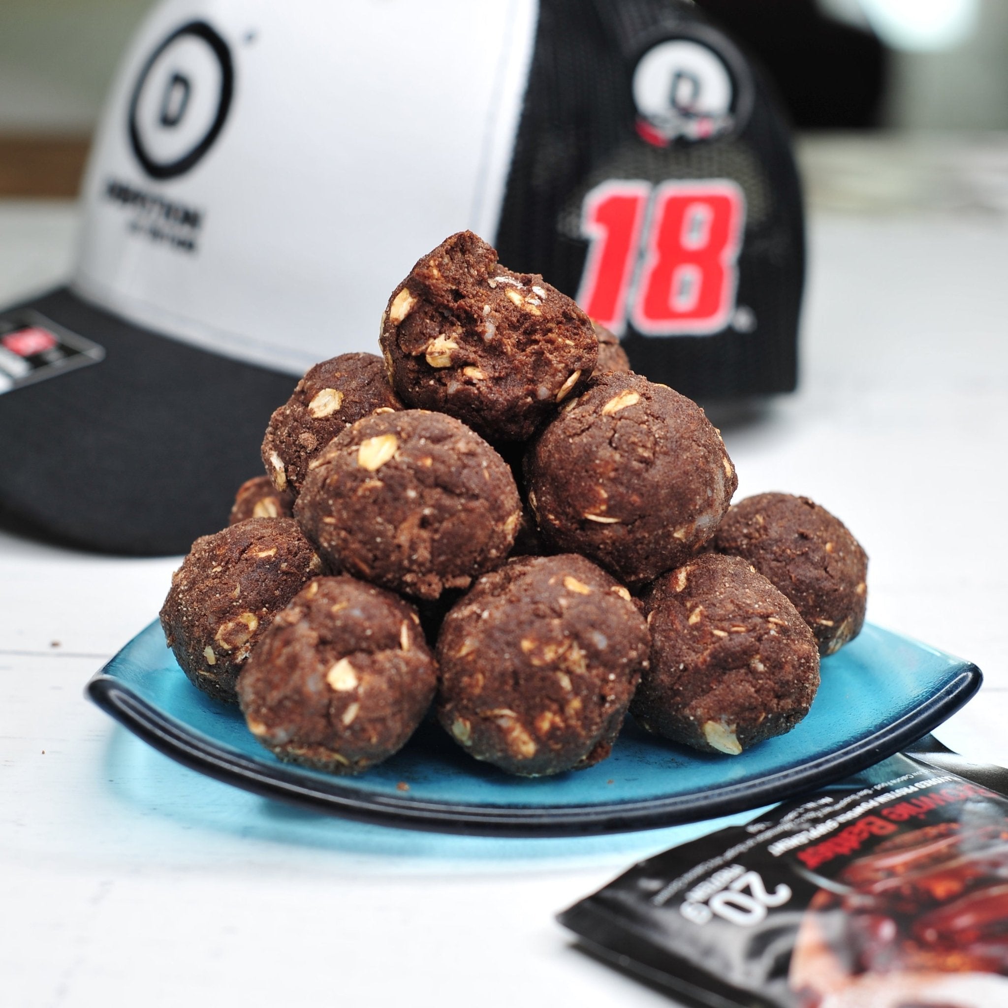Checkered Flag Brownie Batter Balls - Devotion Nutrition