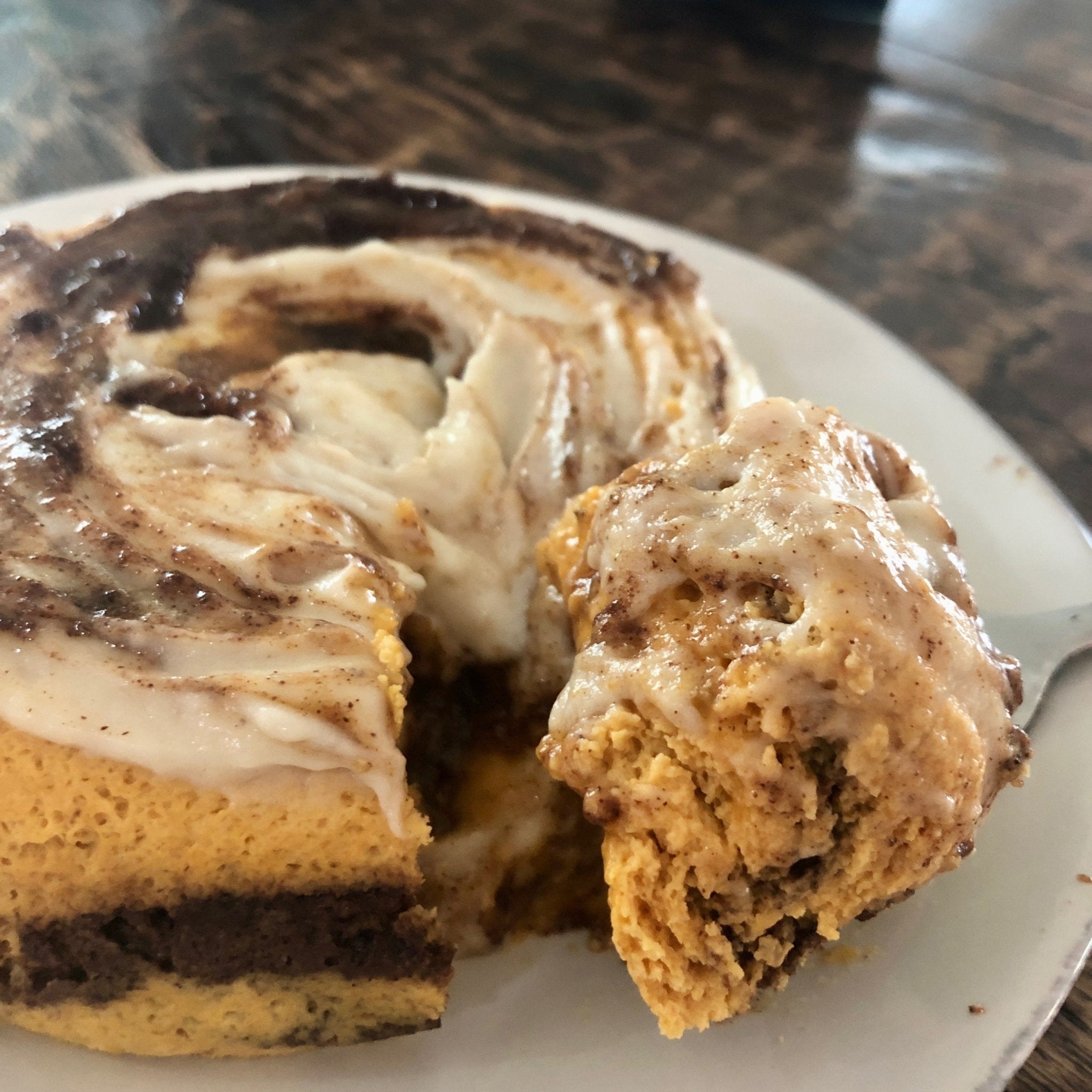 Cinnamon Roll Microwave Cake - Devotion Nutrition