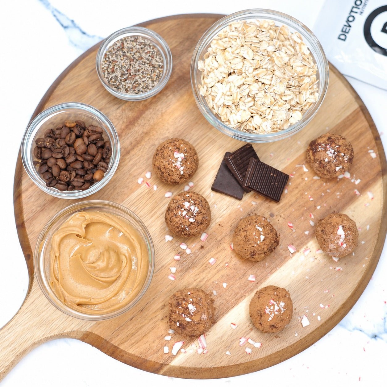 Mocha Java Chip Protein Energy Bites - Devotion Nutrition