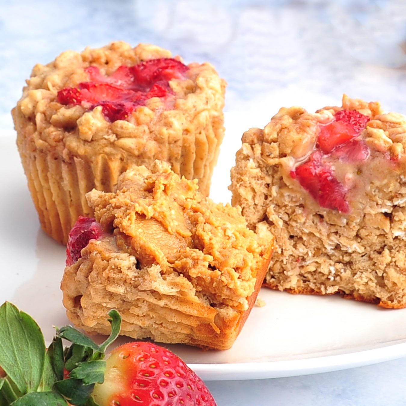 PB&J Baked Oatmeal Muffins - Devotion Nutrition