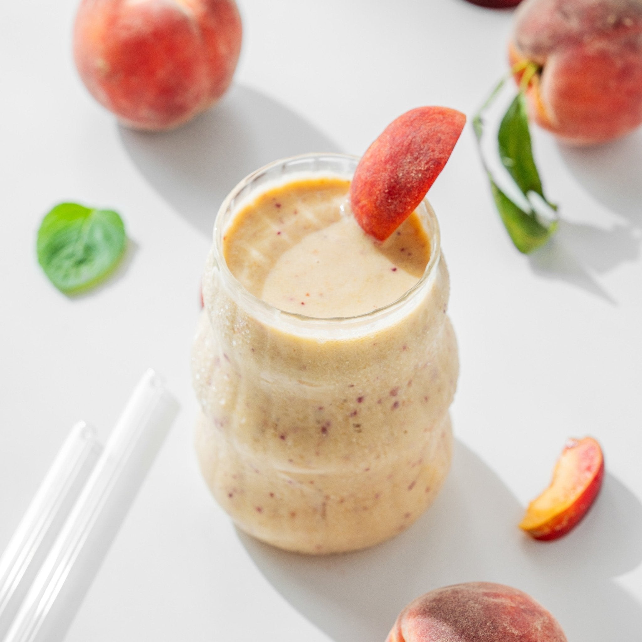 Devotion nutrition, peach cobbler, protein shake