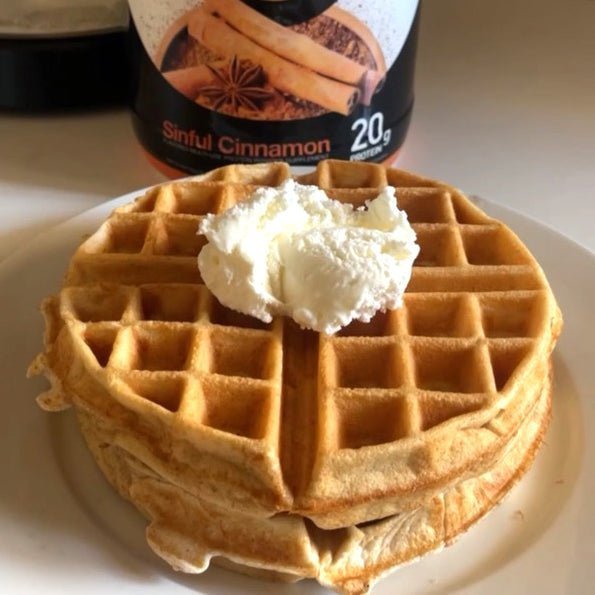 Sinful Cinnamon Protein Waffles - Devotion Nutrition