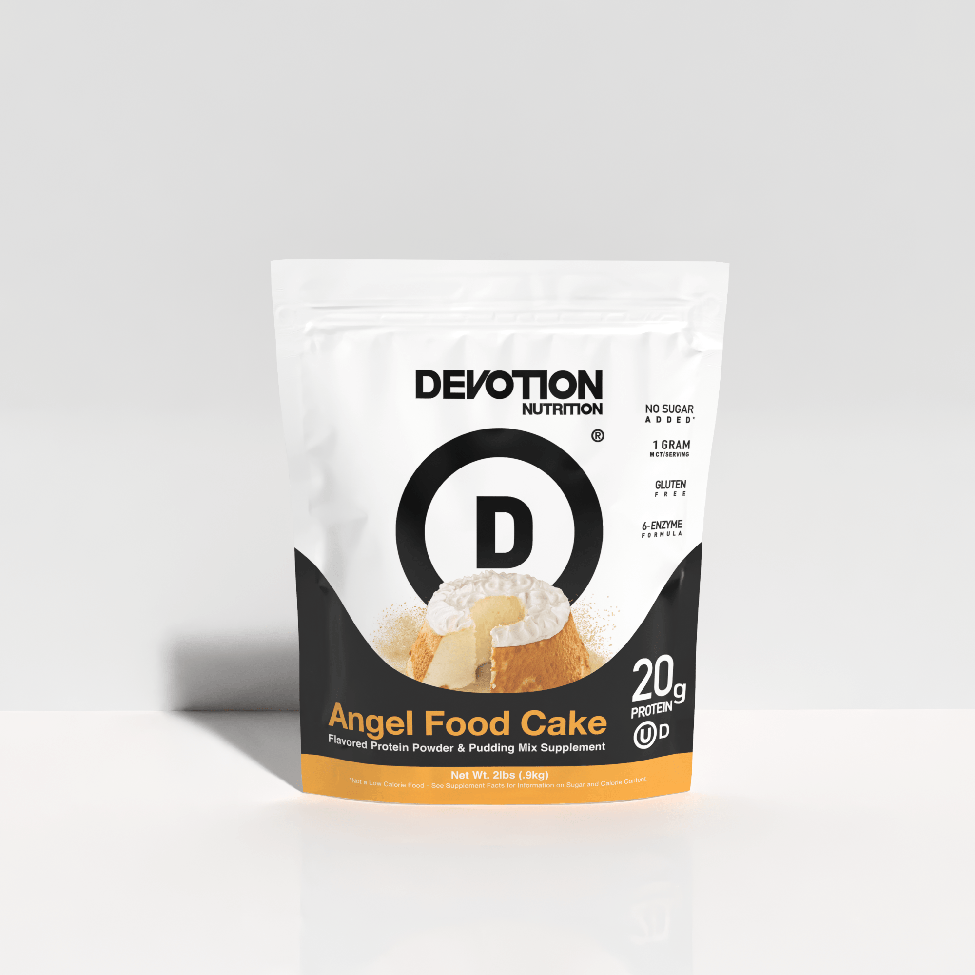 Devotion Nutrition | Angel Food Cake Mix Flavor Protein Powder, 2lb