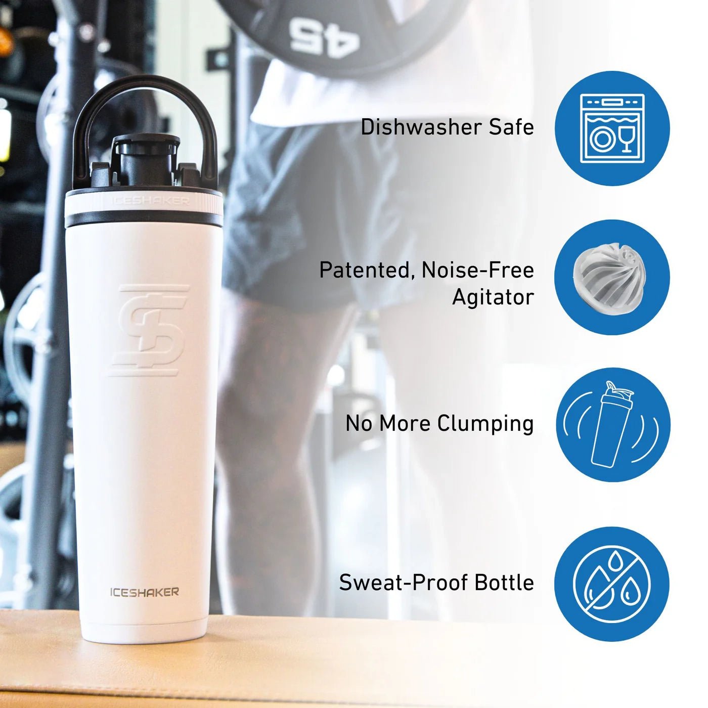 Devotion Nutrition | Devotion 32oz Slim Shaker Bottle, White