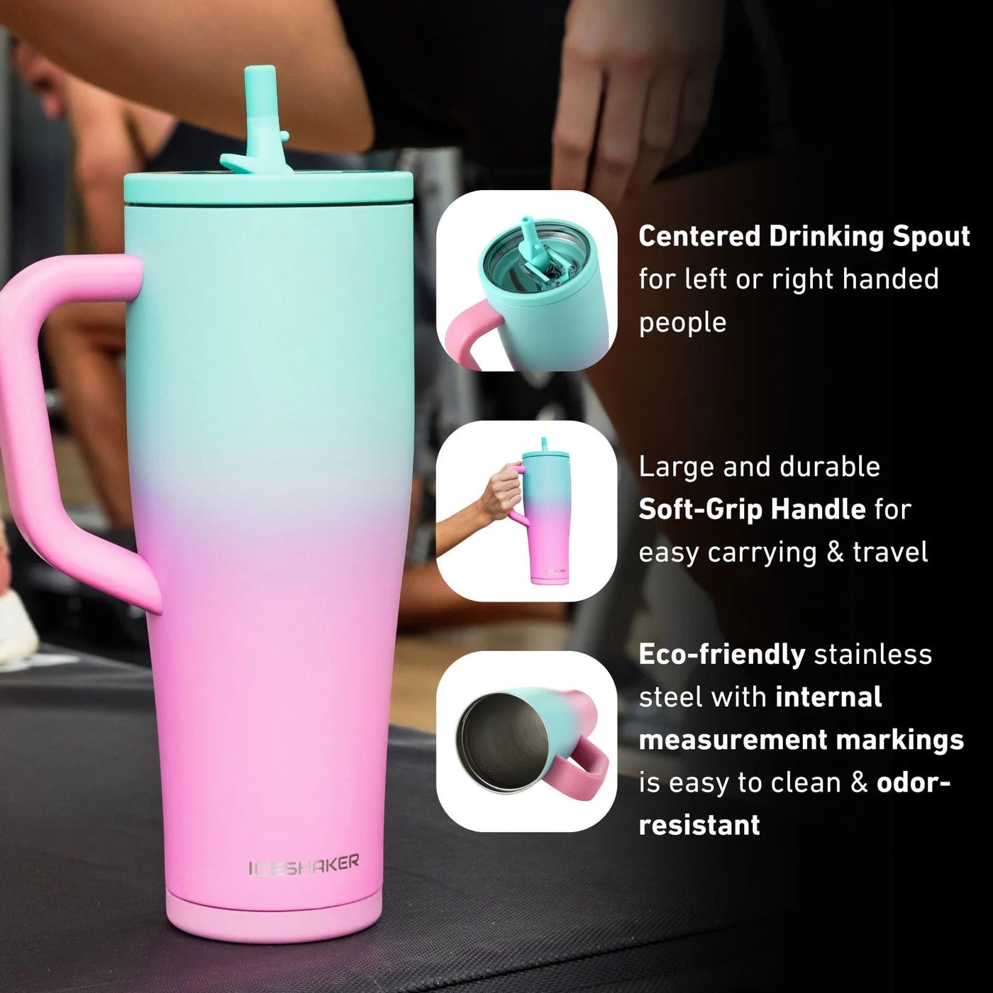 Devotion Nutrition | Devotion EPIC40 Stainless Steel Shaker Bottle, Watermelon Ombre