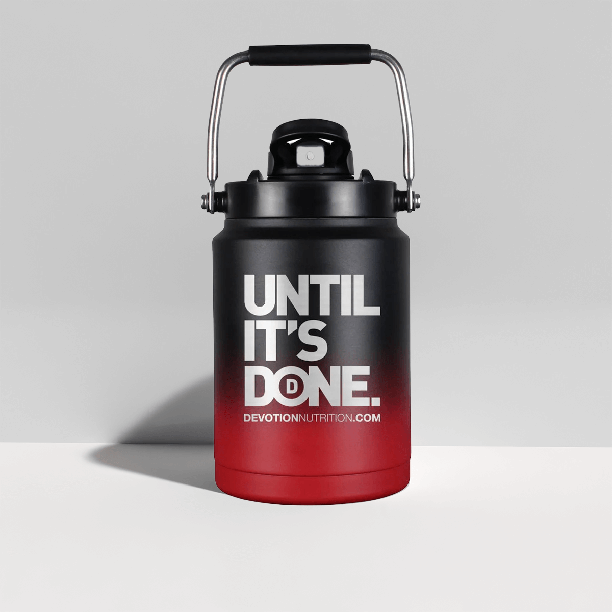 Devotion Half-Gallon IceShaker Jug - Red/Blk Ombre - Devotion Nutrition