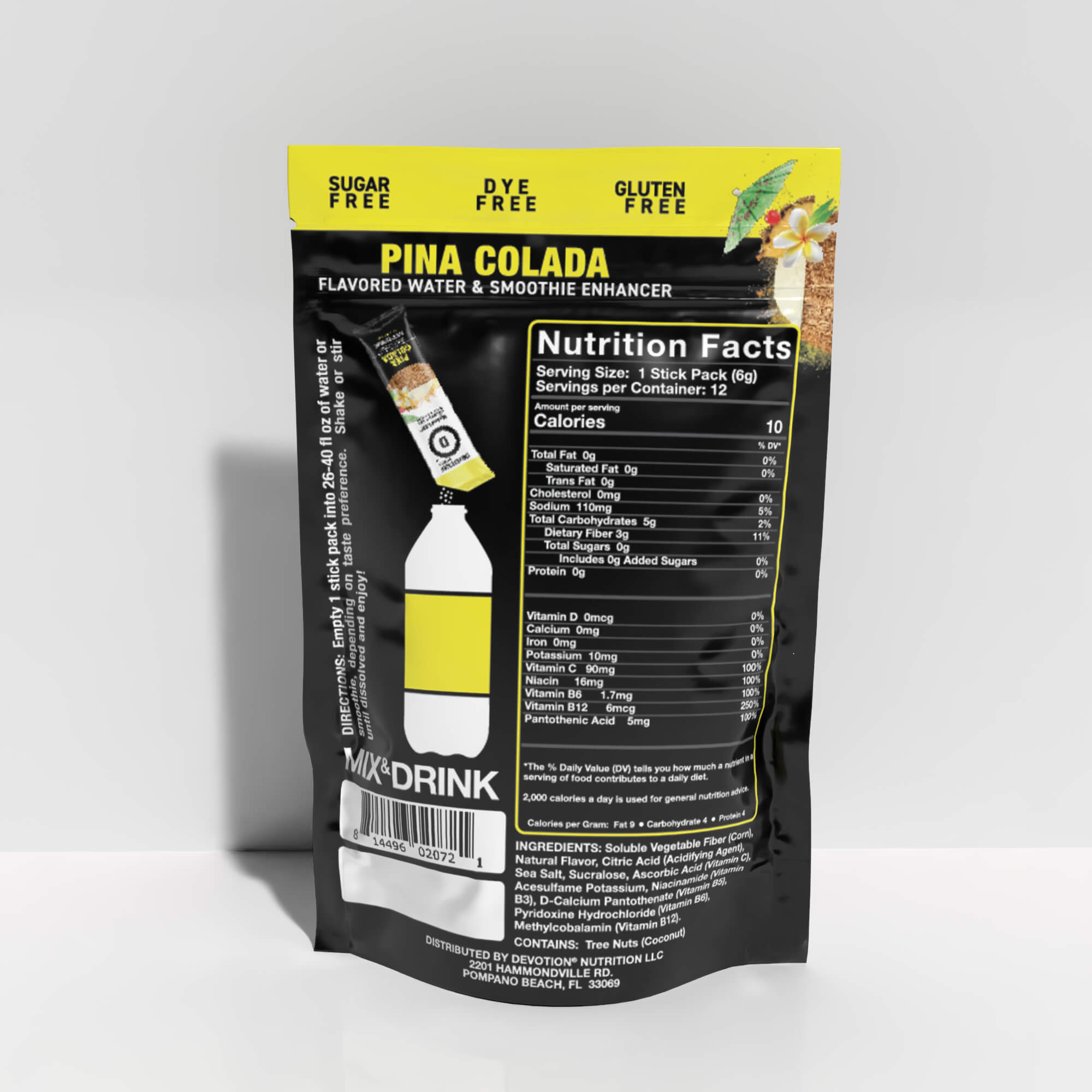 HydroFLEX™ Vitamin Infused Hydration | 12-PK Pina Colada - Devotion Nutrition