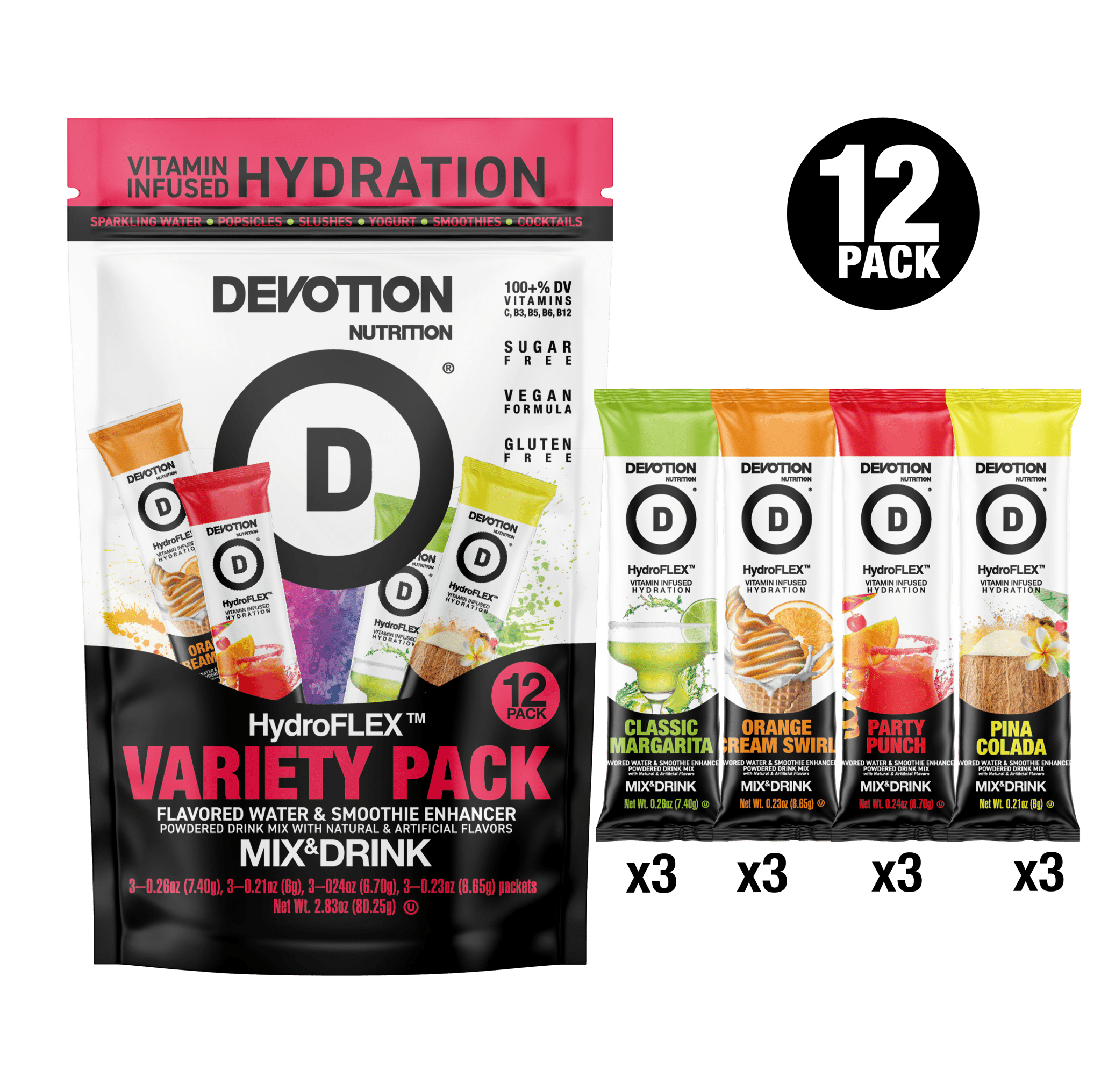 HydroFLEX™ Vitamin Infused Hydration | Variety Pack Bundle - Devotion Nutrition