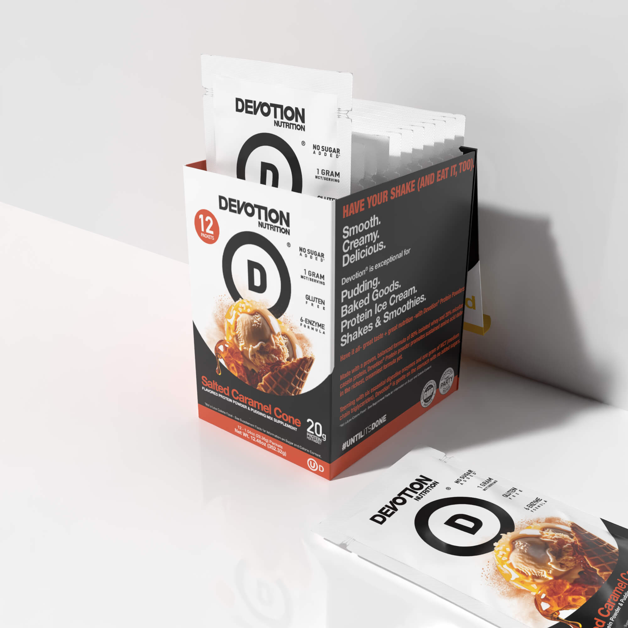 Salted Caramel Cone Flavor Protein 12-Pack - Devotion Nutrition