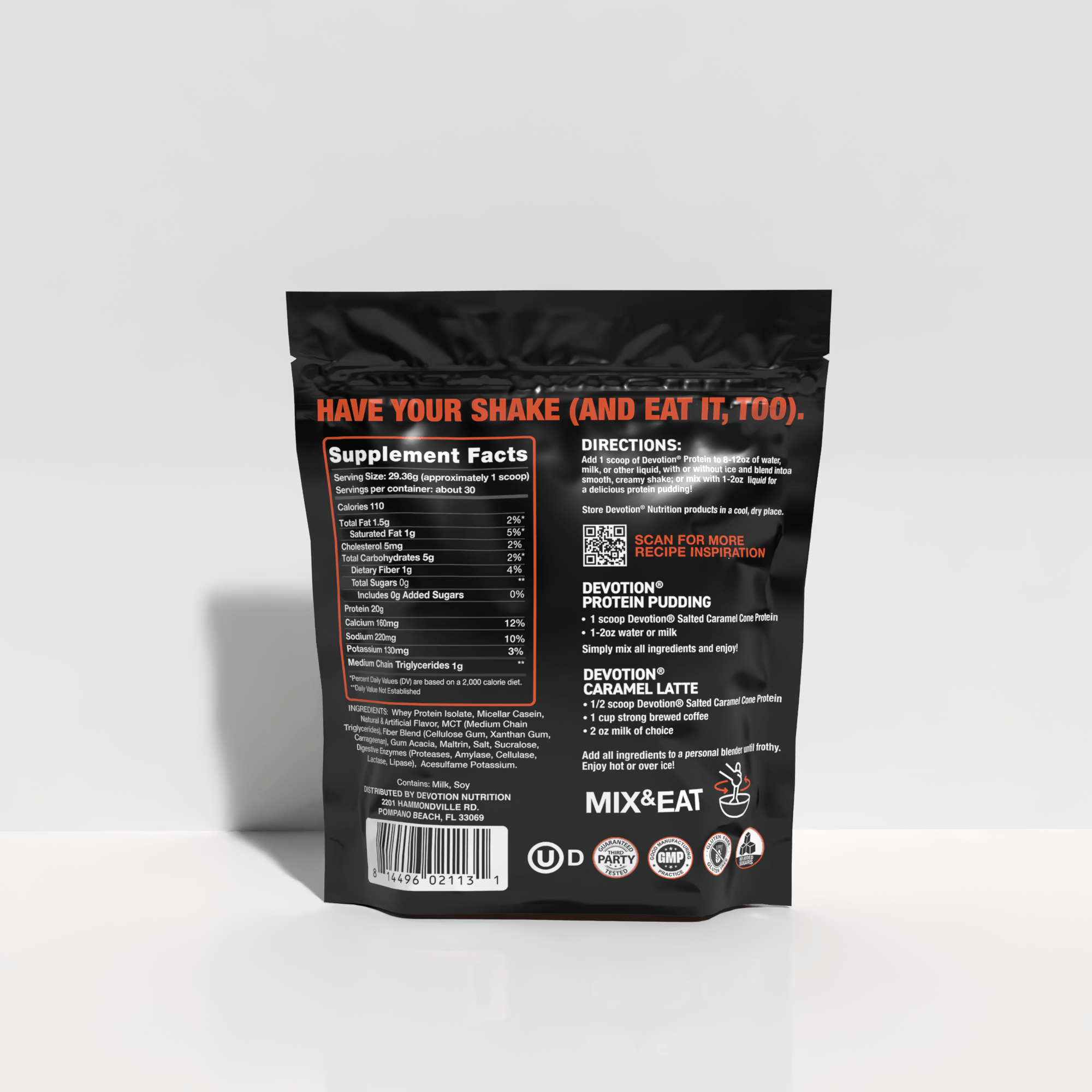Devotion Nutrition | Salted Caramel Cone Flavor Protein Powder, 2lb