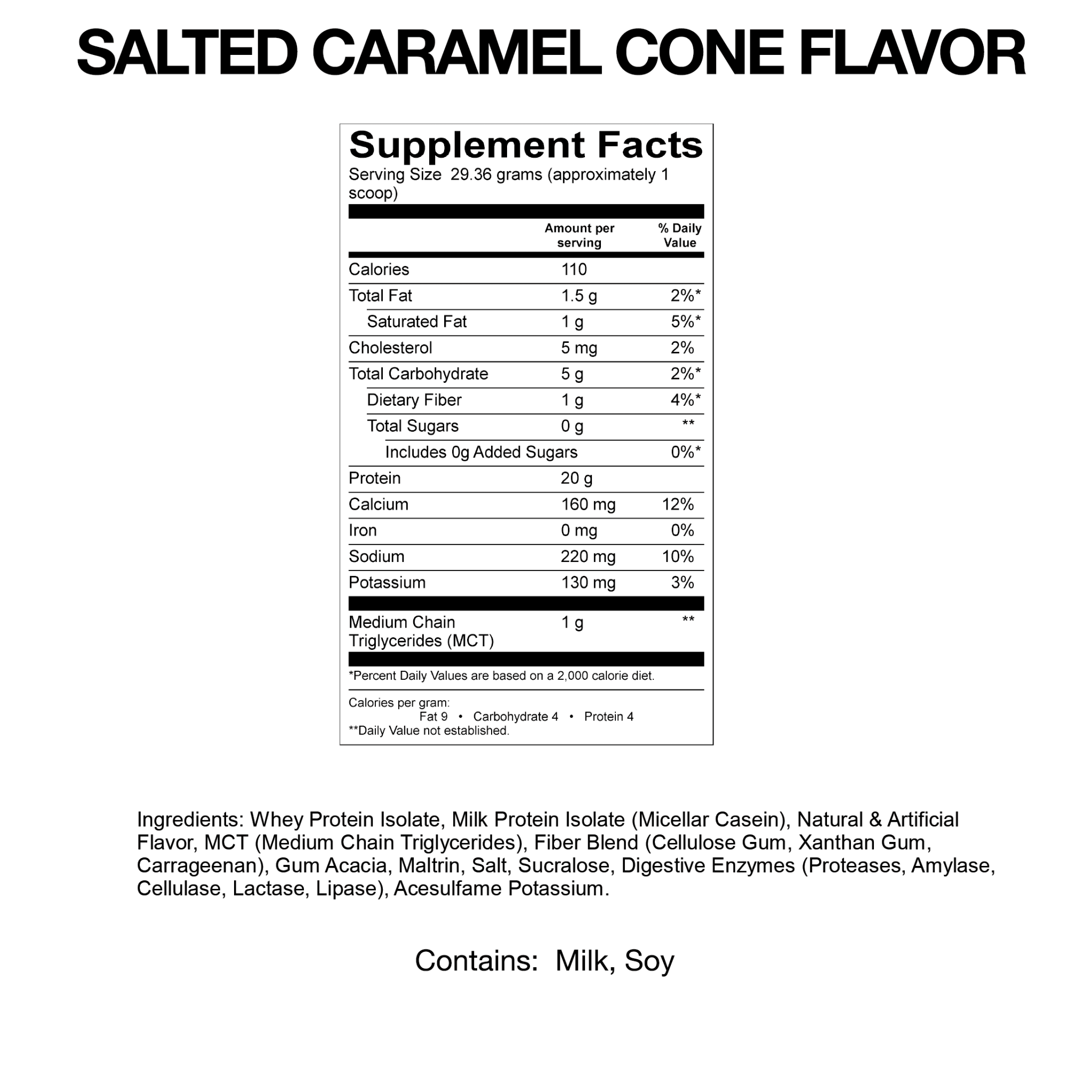 Devotion Nutrition | Salted Caramel Cone Flavor Protein Powder, 2lb