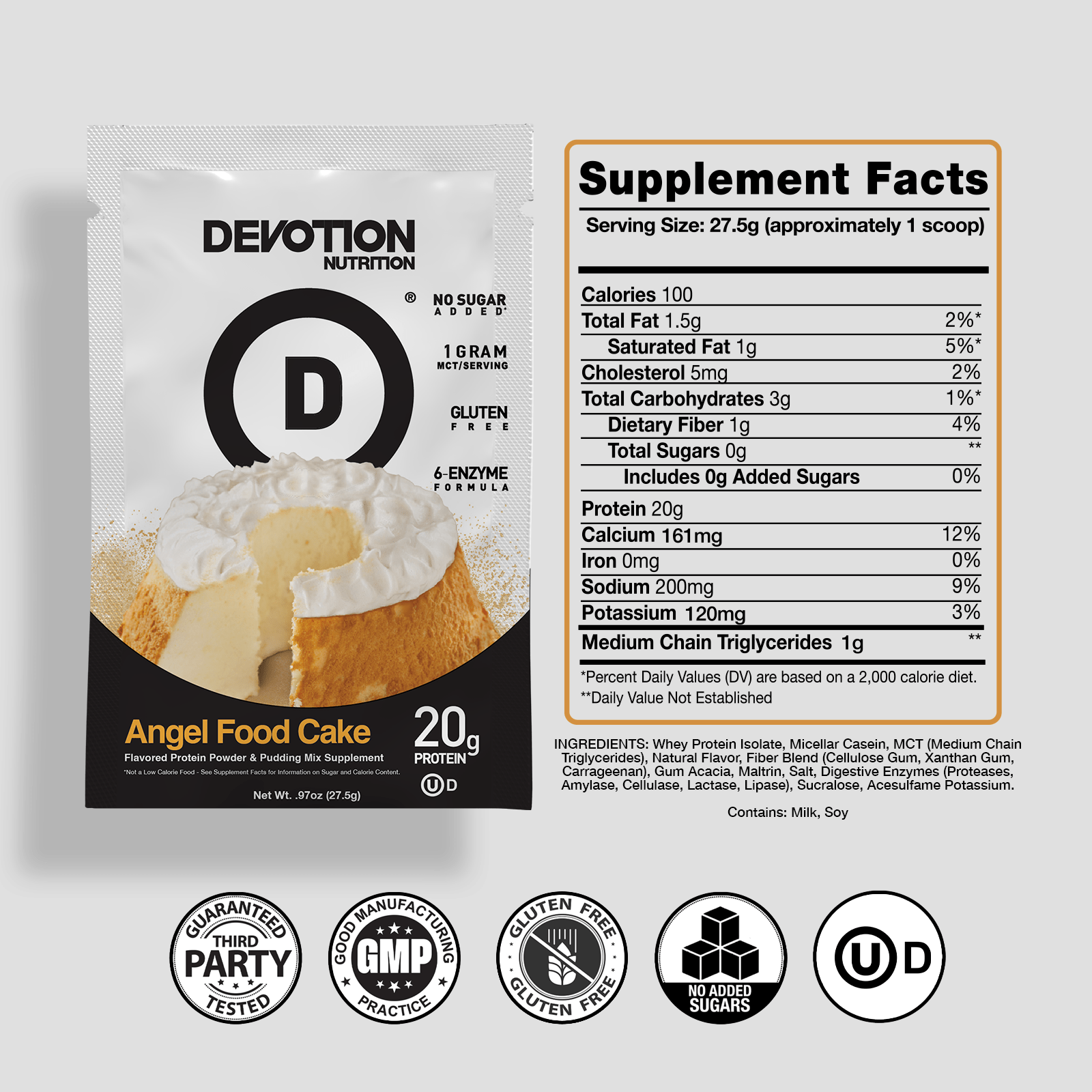 Multiple Devotion Protein Powder Sample Packs and Hydration Stick Packs Bundle