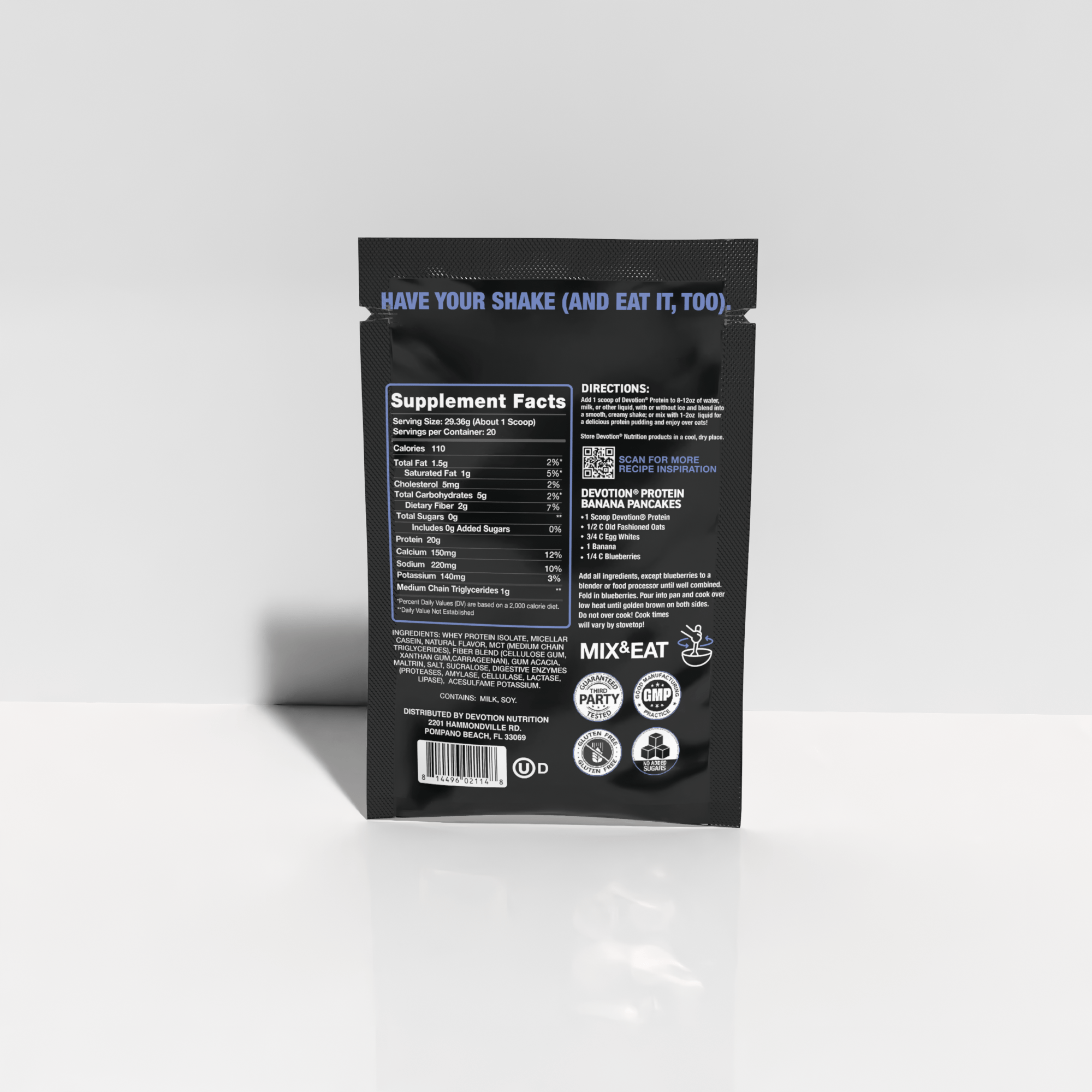 Blueberry Protein Powder Packet