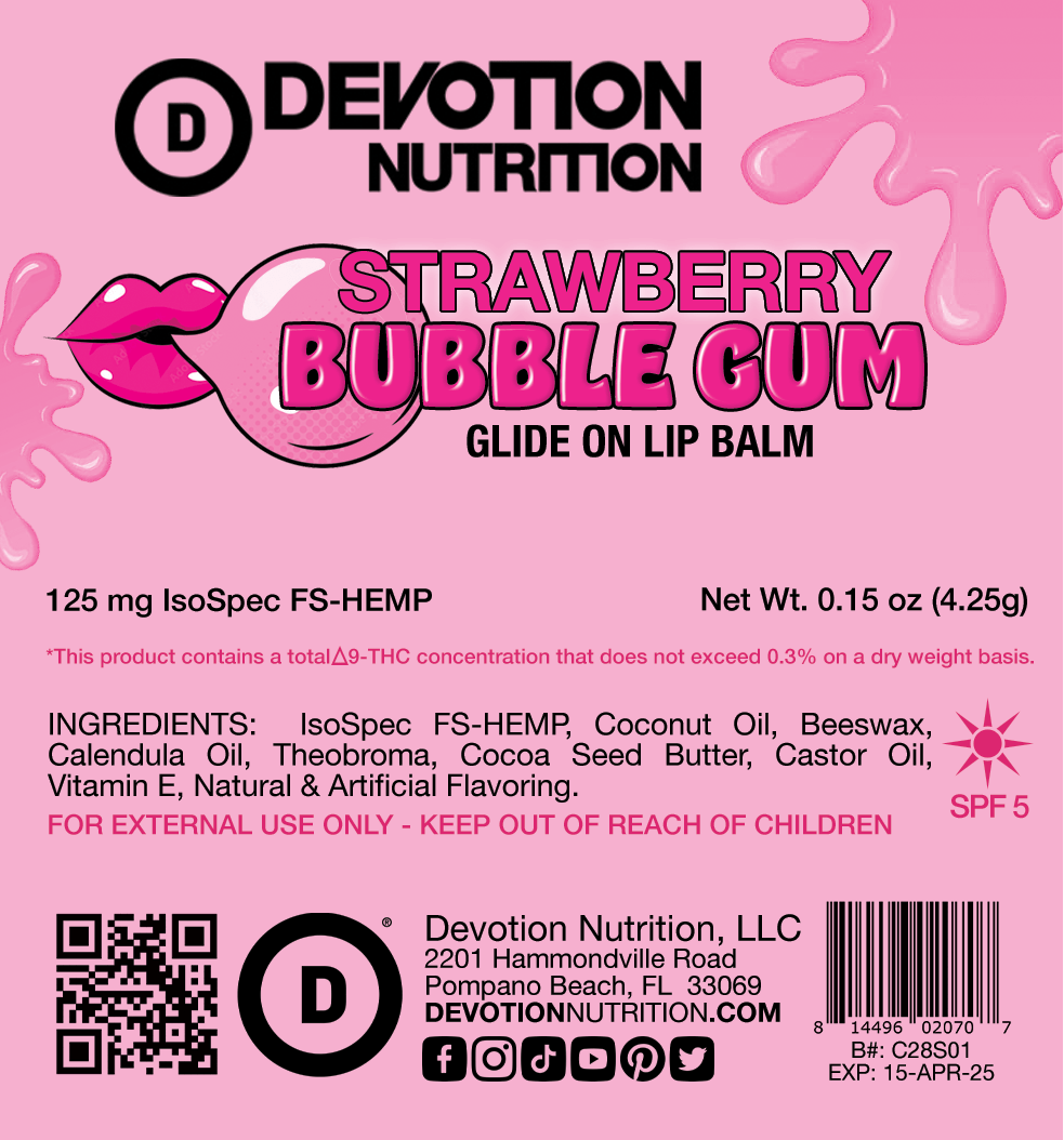 Strawberry Bubble Gum Lip Balm - Devotion Nutrition