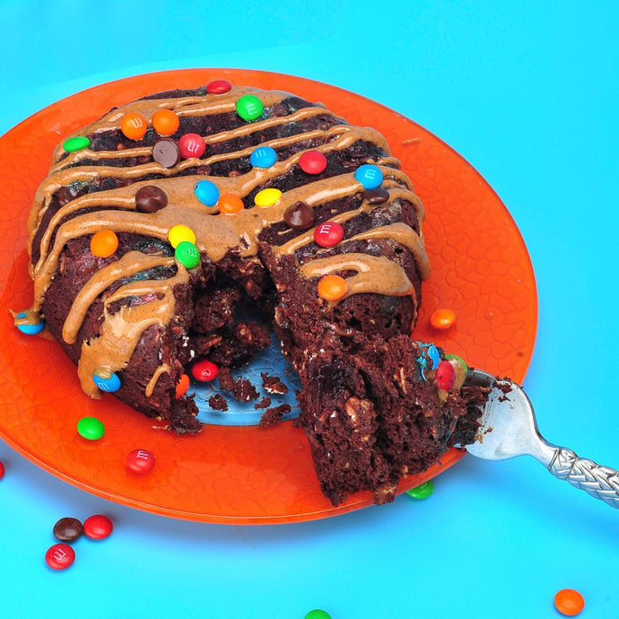 Monster Cookie Microwave Cake
