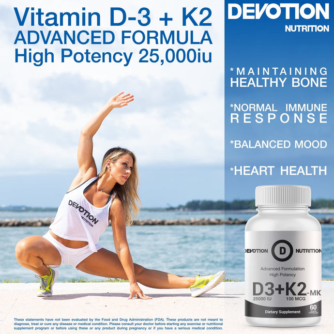 Health Benefits of Vitamin D3 and K2 as MK7