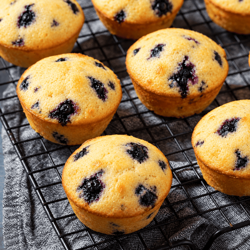 Blueberry cornbread muffins high protein 