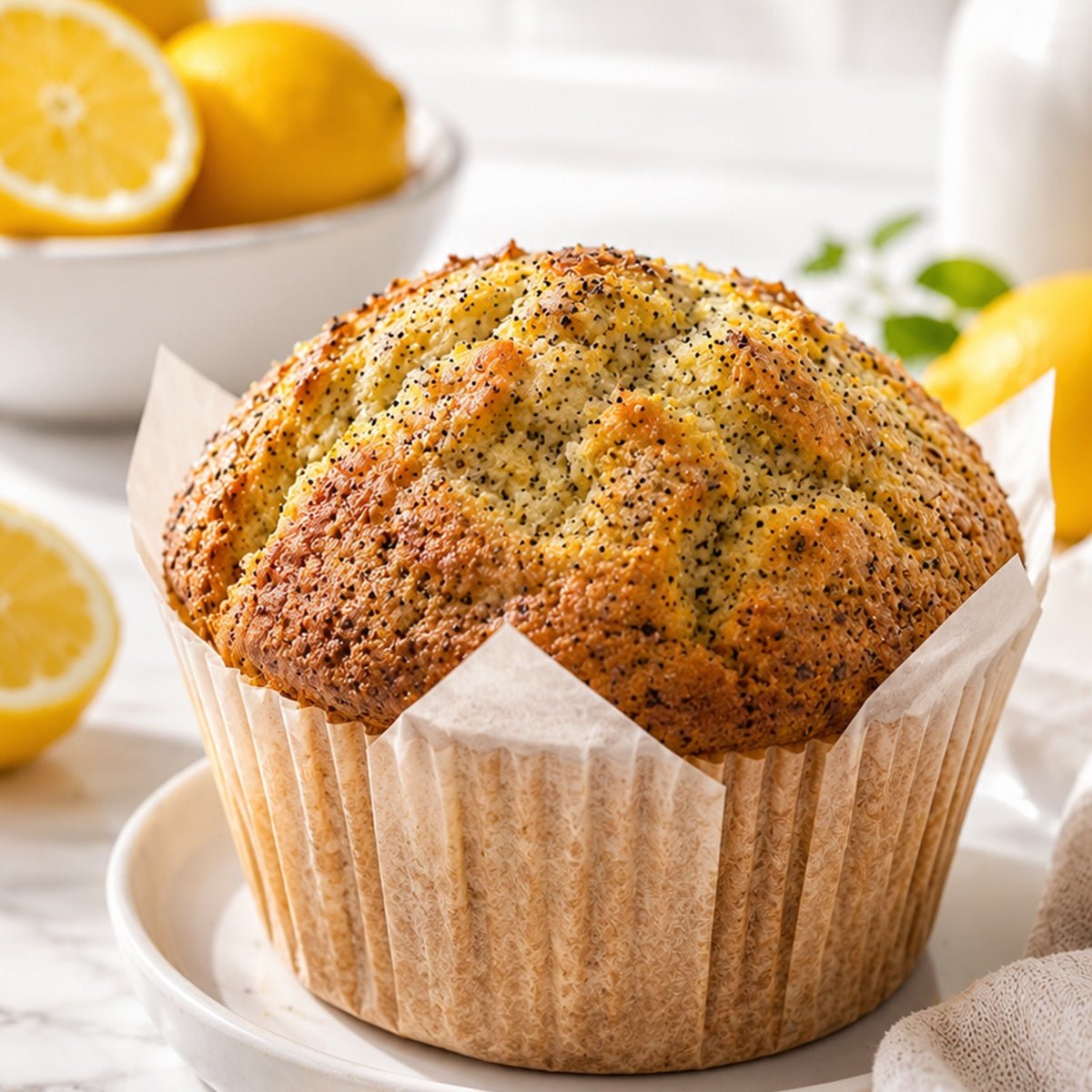 Lemon Poppy "Chia" Seed Jumbo Muffins-image