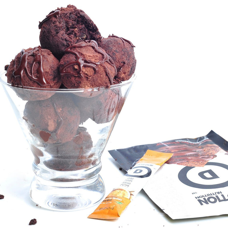No Bake Brownie Batter Truffles - Devotion Nutrition