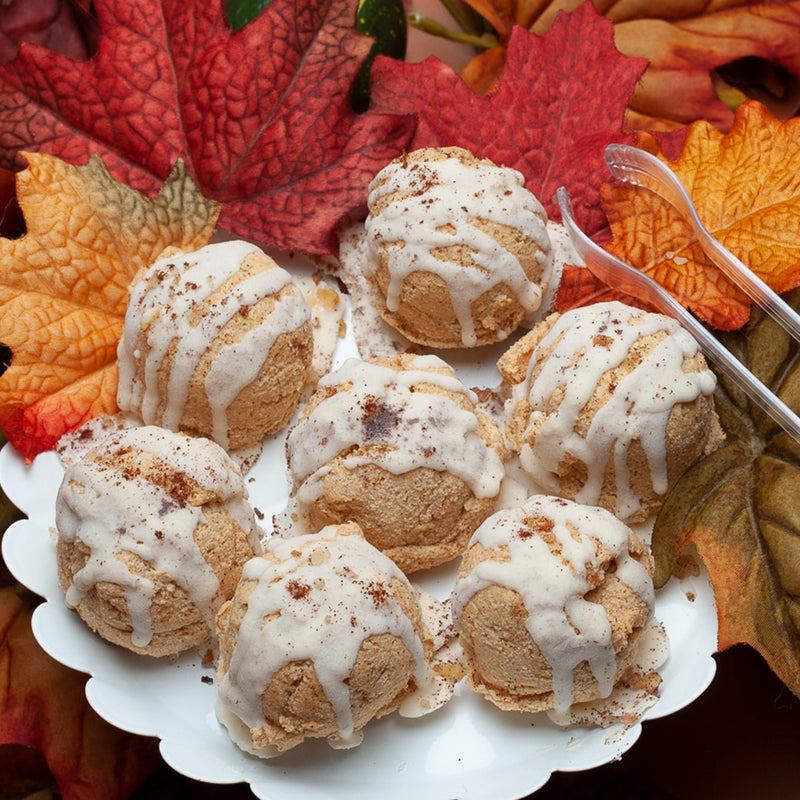 No Bake Pumpkin Pie Protein Truffles - Devotion Nutrition