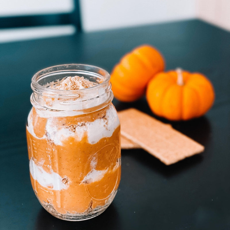 Protein Pumpkin Pie in a Jar - Devotion Nutrition
