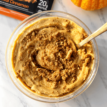 Devotion Nutrition  pumpkin cheesecake ninja creamy with graham cracker on top