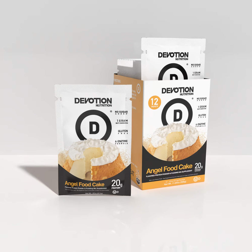 Angel Food Cake Vanilla Protein Powder 12-Pack | Devotion Nutrition