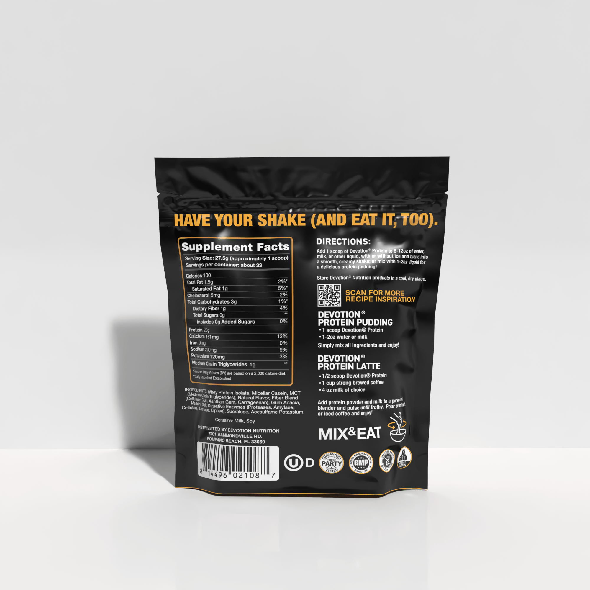 Devotion Nutrition | Angel Food Cake Mix Flavor Protein Powder, 2lb