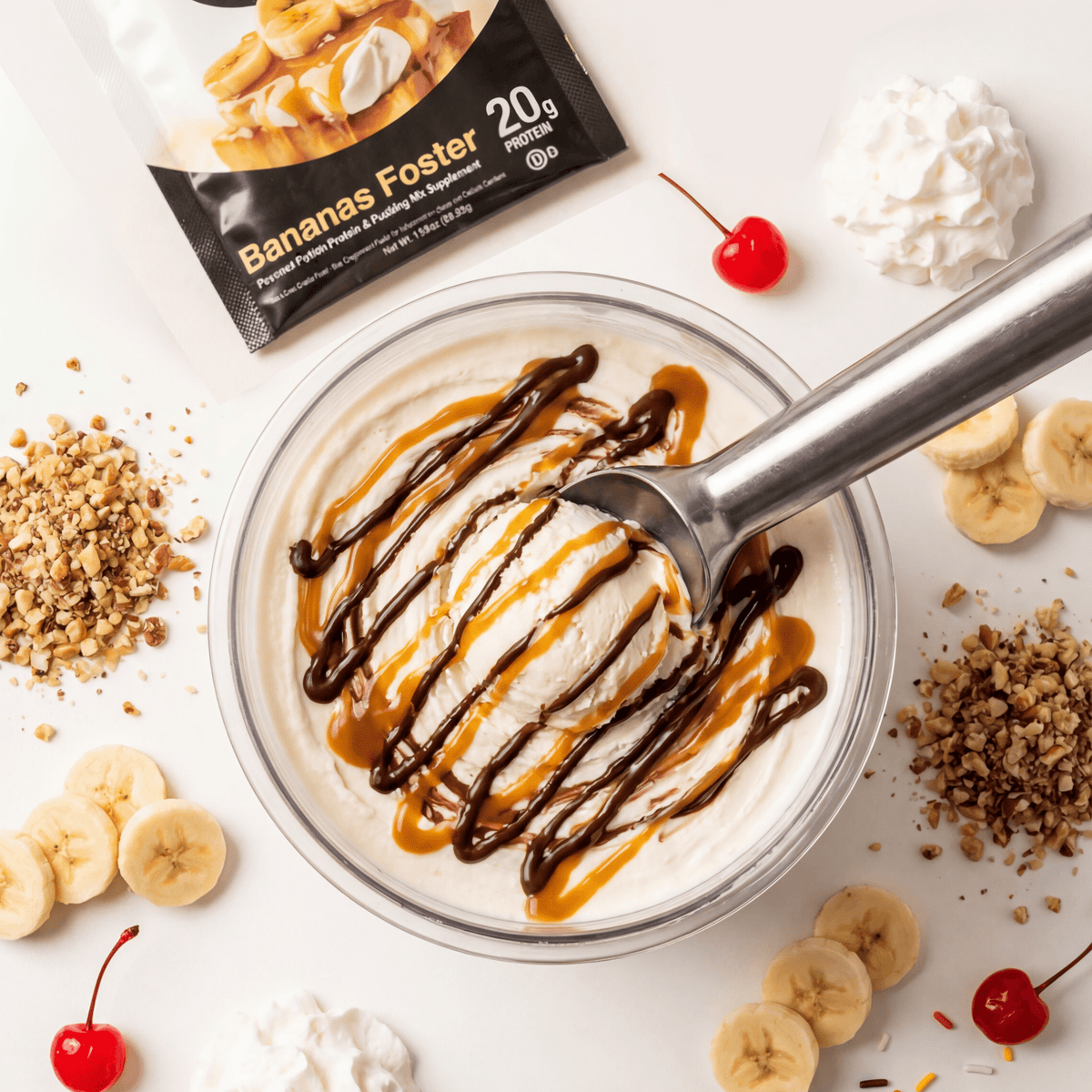 Bananas Foster Flavor Protein Powder - 12 Pack | Devotion Nutrition