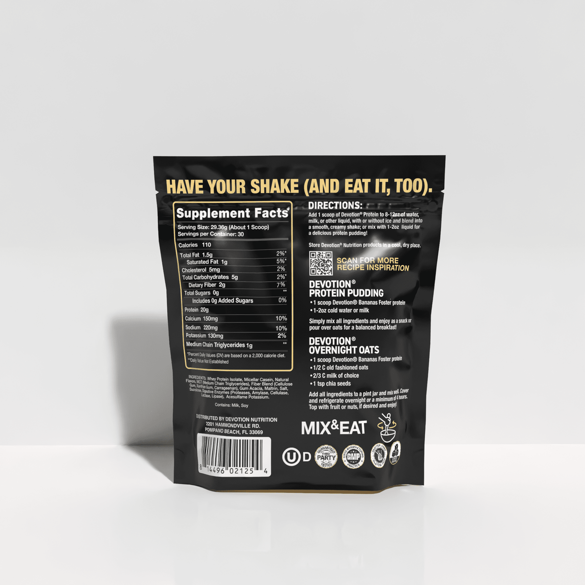 Devotion Nutrition | Bananas Foster Protein Powder, 2lb