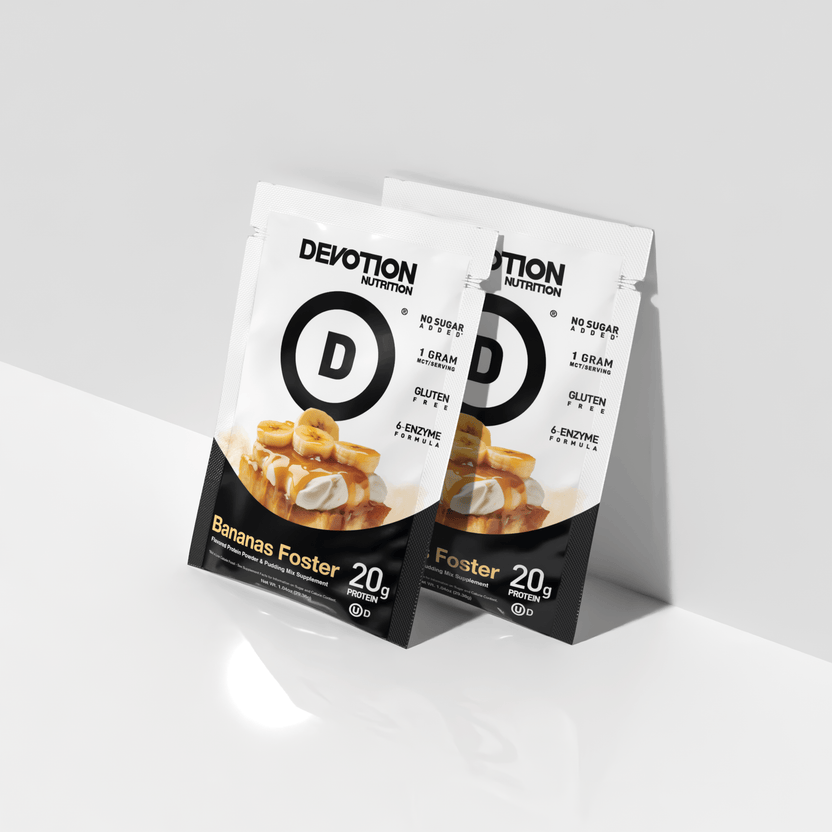Bananas Foster Protein Powder Sample Pack | Devotion Nutrition