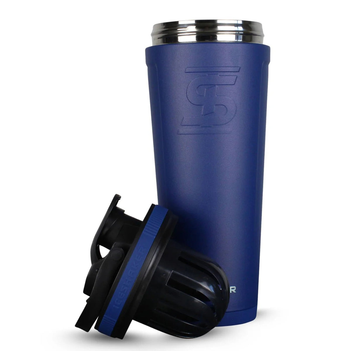 Devotion Nutrition 36oz Navy Ice Shaker & agitator lid for Shakes & Wellness