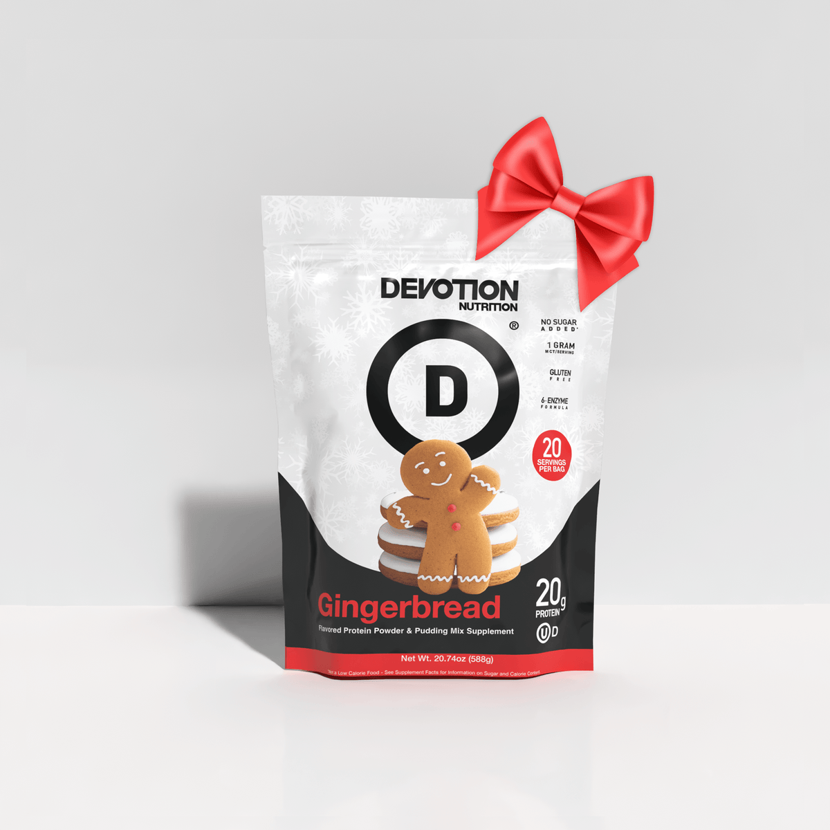 Devotion Nutrition | Gingerbread Flavor, Seasonal Protein Powder, 20 Serving Bag