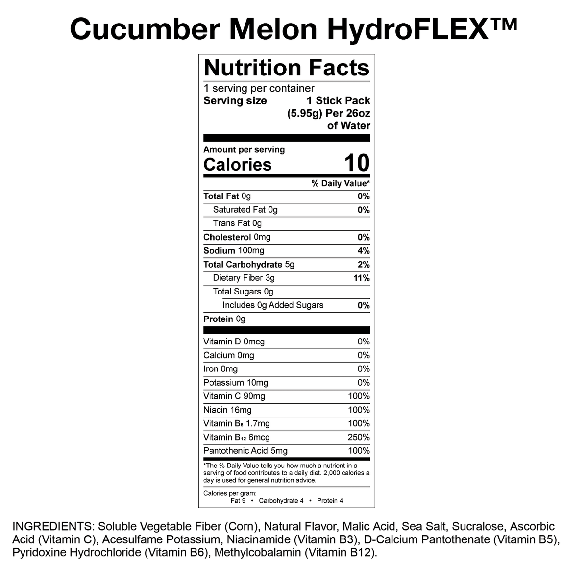 HydroFLEX™ Vitamin Infused Hydration | 12-PK Cucumber Melon - Devotion Nutrition