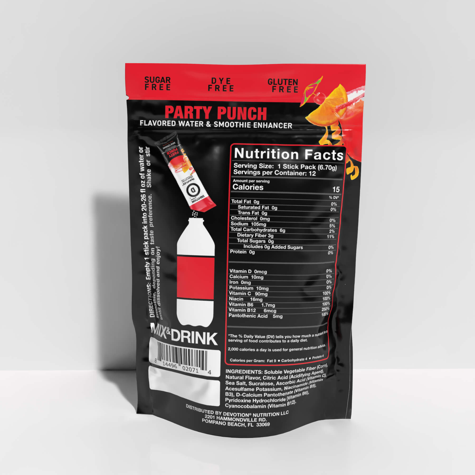 HydroFLEX™ Vitamin Infused Hydration | 12-PK Party Punch - Devotion Nutrition