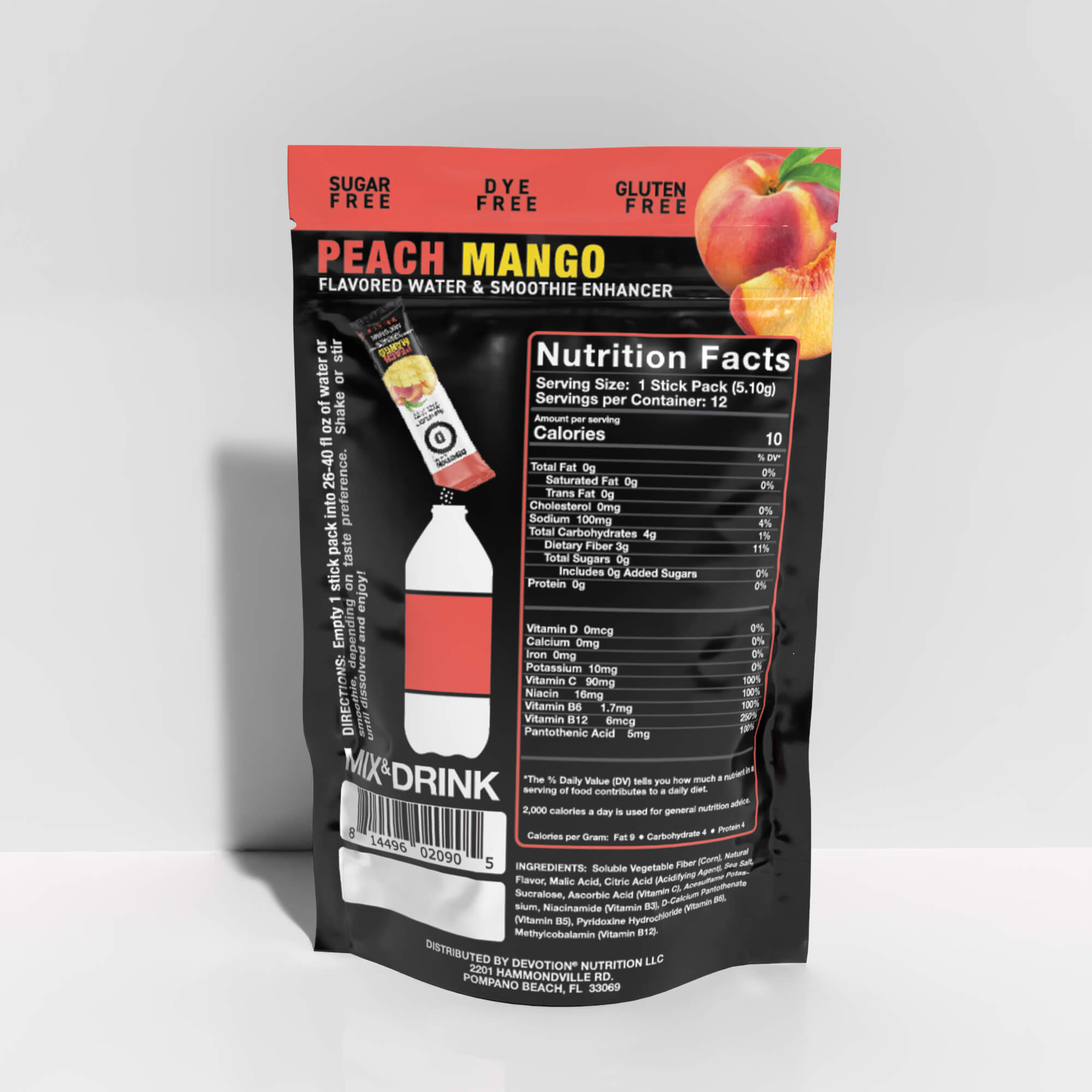 HydroFLEX™ Vitamin Infused Hydration | 12-PK Peach Mango - Devotion Nutrition