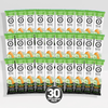 Thirty Devotion Cucumber Melon Stick packets arranged in a 3-by-10 grid on a light gray background, with a black circular badge at the bottom center reading '30 STICK MEGA PACK'.