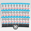 Thirty individual packets of Devyn's 'D' Popper Popcorn in the Blue Popper flavor, arranged in a grid on a light gray background with a '30 STICK MEGA PACK' badge at the bottom.