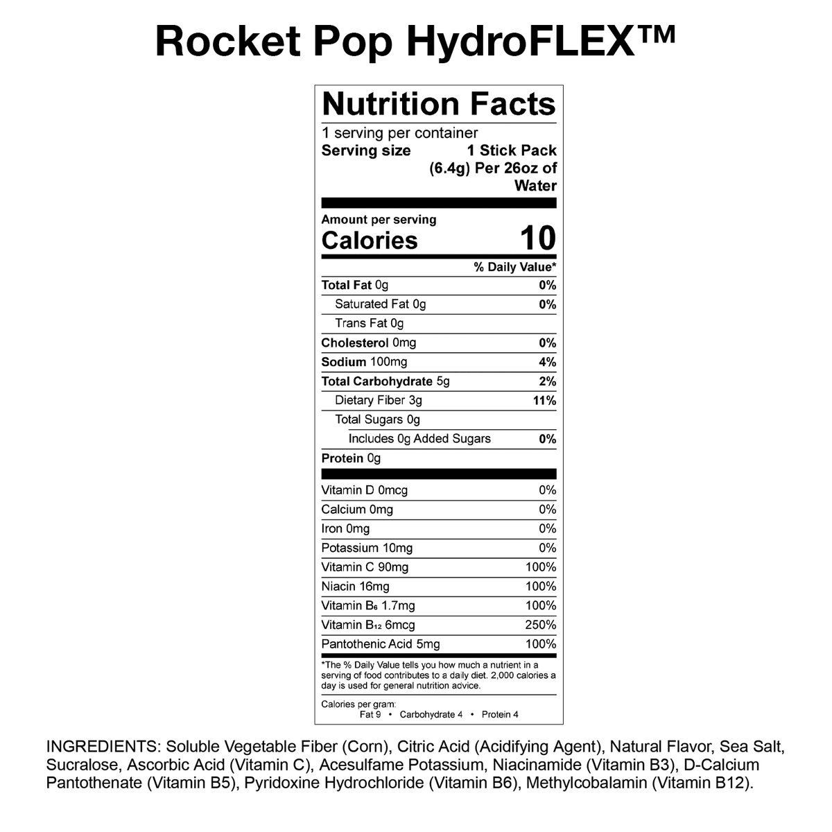 Devotion Nutrition | HydroFLEX® Vitamin Infused Hydration | 30-PK Rocket Pop
