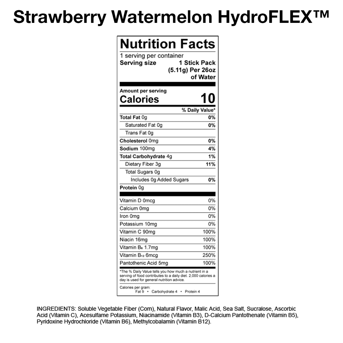 Devotion Nutrition | HydroFLEX® Vitamin Infused Hydration | 30-PK Strawberry Watermelon