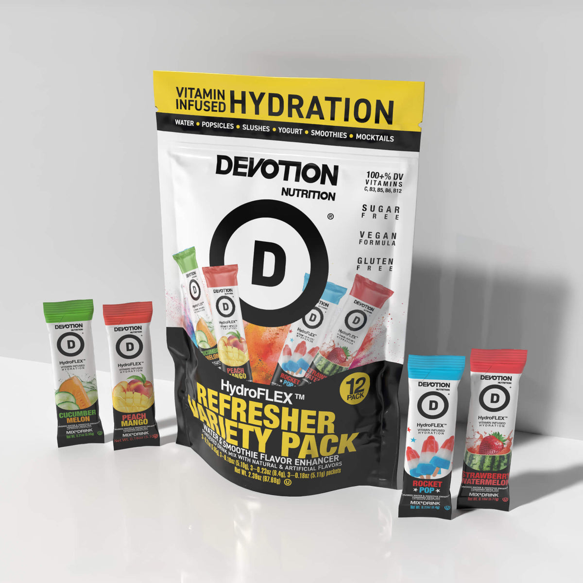 HydroFLEX™ Vitamin Infused Hydration | Refresher Variety 12-PK - Devotion Nutrition