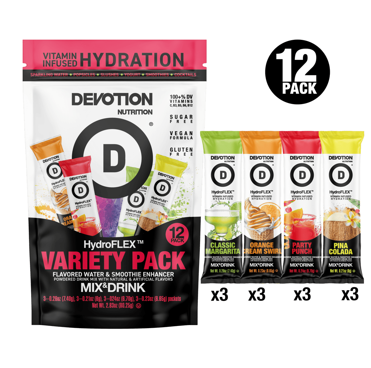 HydroFLEX™ Vitamin Infused Hydration | Variety Pack Bundle - Devotion Nutrition