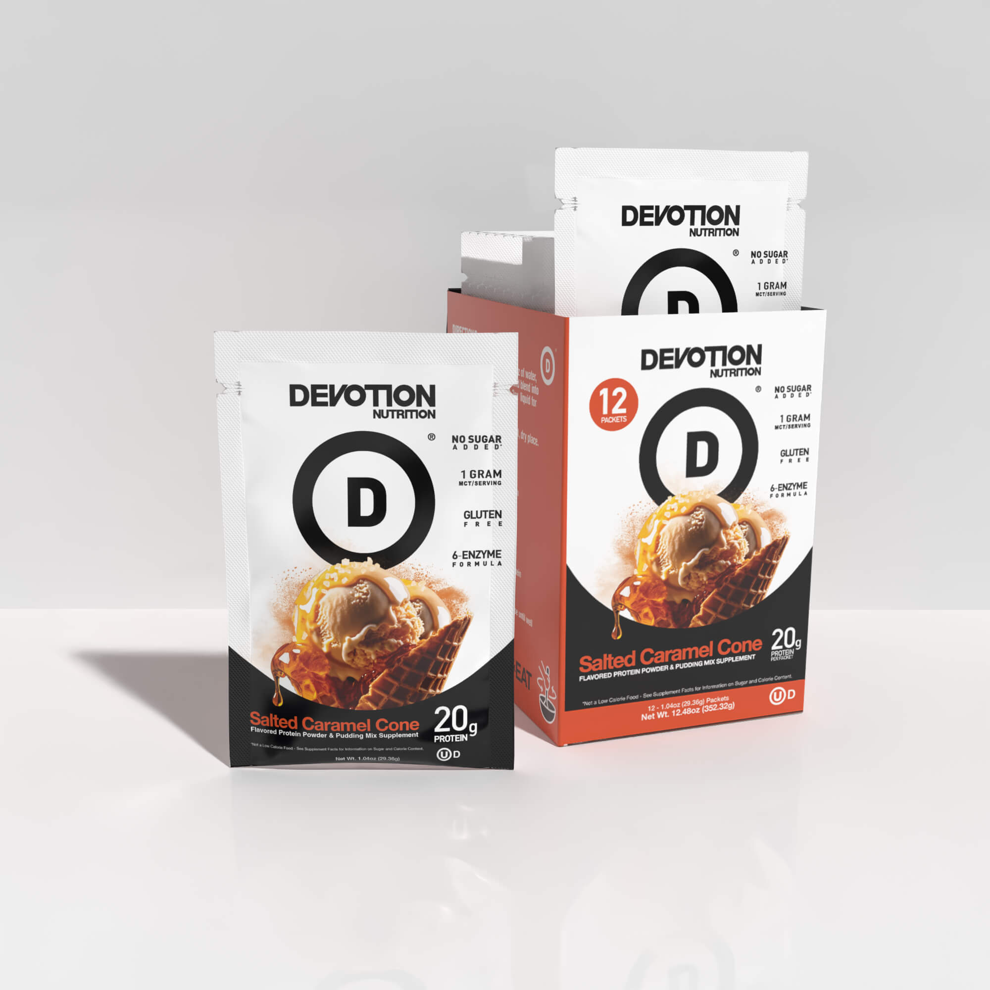 Salted Caramel Cone Flavor Protein 12-Pack - Devotion Nutrition