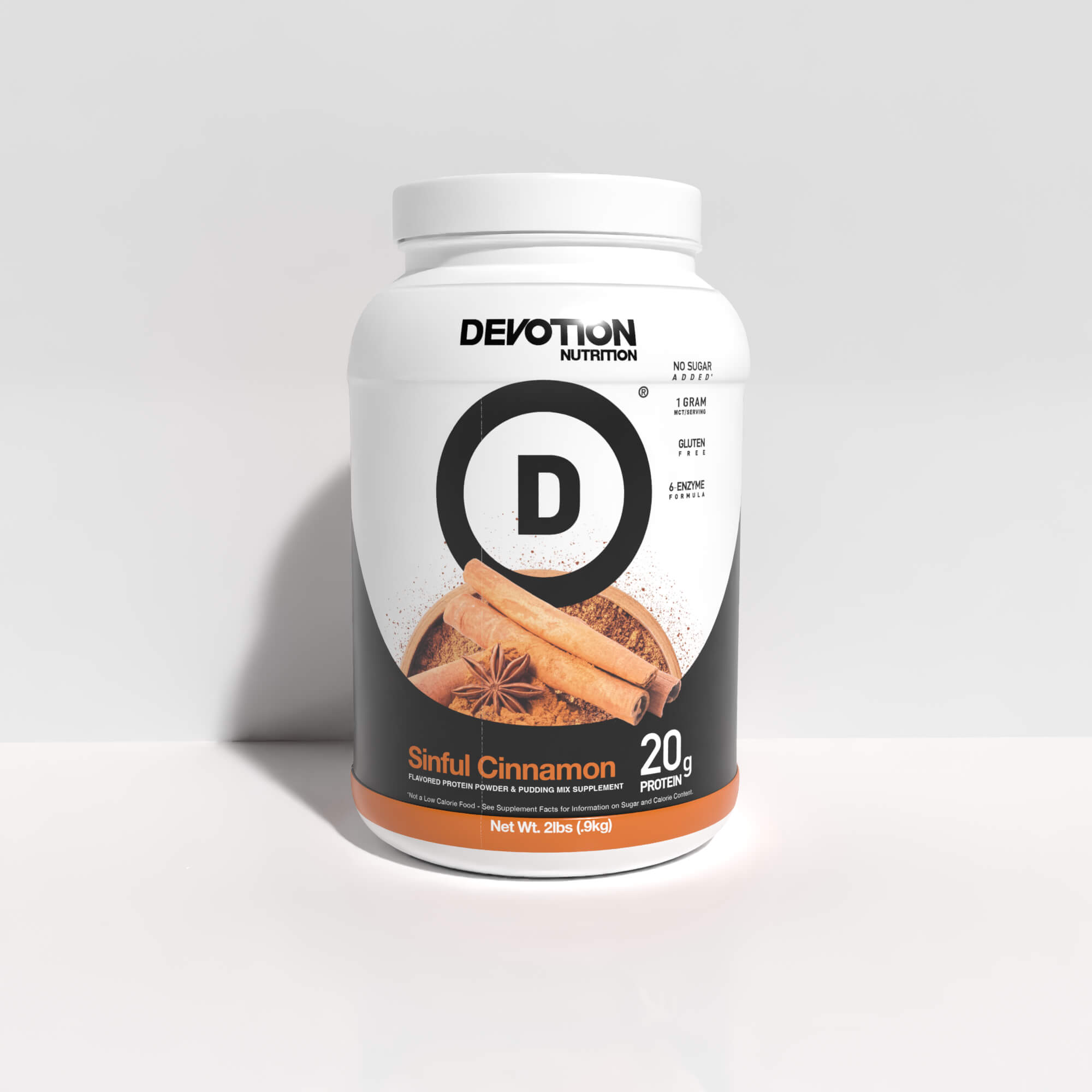 Sinful Cinnamon Flavor Protein, 2lb Tub - Devotion Nutrition