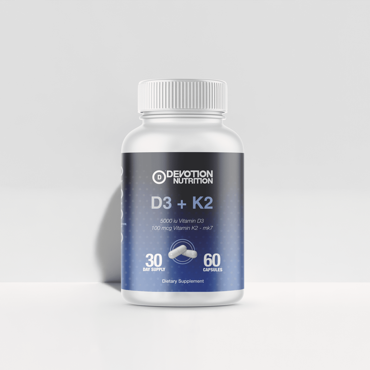 Devotion Nutrition | Vitamin D3 5000iu + K2 100mcg