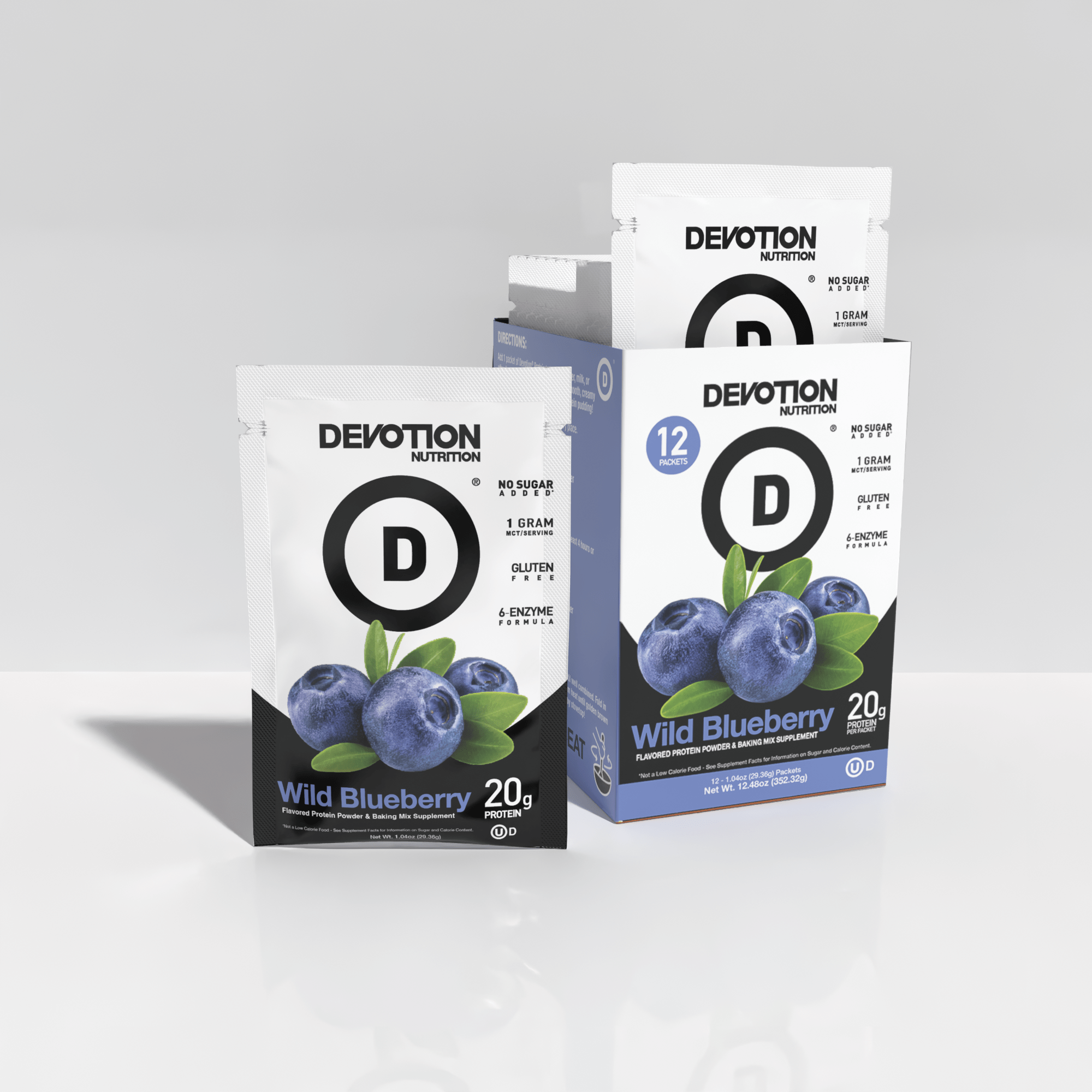 Wild Blueberry Flavor Protein 12-Pack - Devotion Nutrition