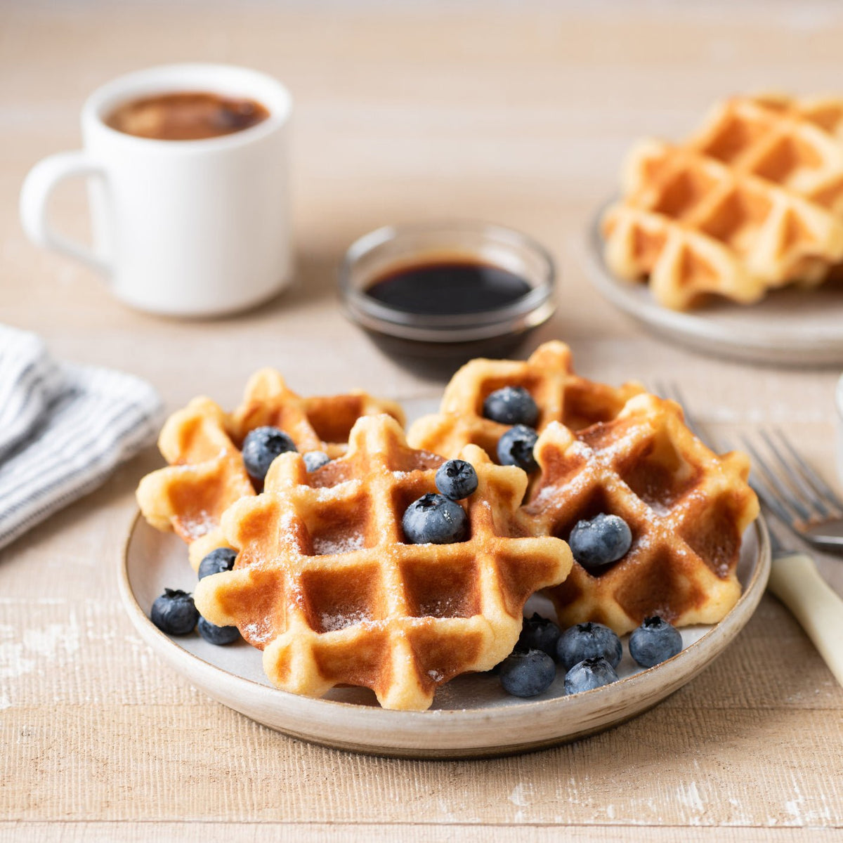 Blueberry Protein Powder Waffles Recipe 