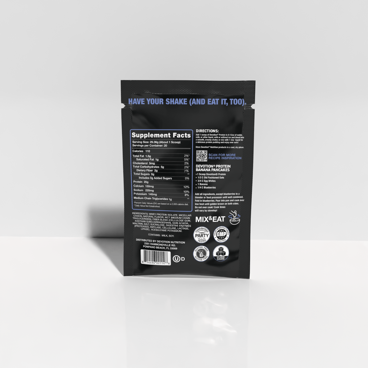 Blueberry Protein Powder Packet