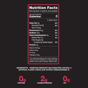 Nutrition Facts FlexFlavors® 